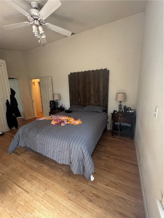 5625 Headwaters Rd, Forest Ranch, CA 95942 - bedroom featuring wood finished floors and a ceiling fan