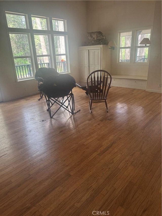 5625 Headwaters Rd, Forest Ranch, CA 95942 - sitting room featuring plenty of natural light, wood finished floors, and baseboards