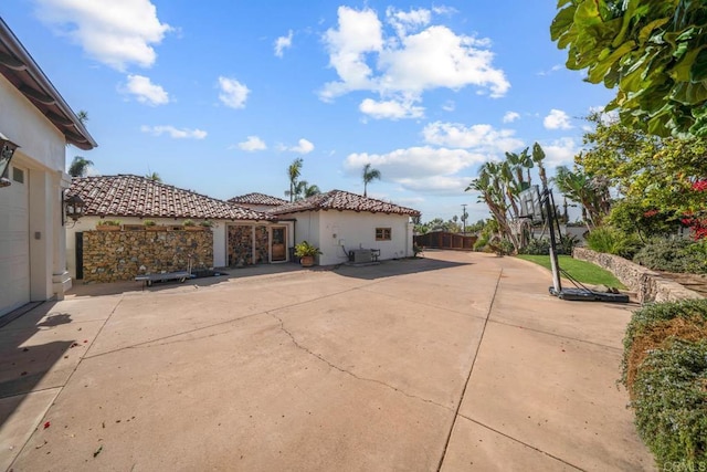 view of patio with fence