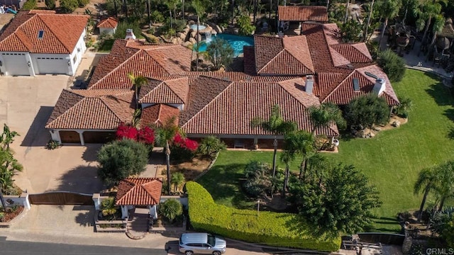 view from above of property