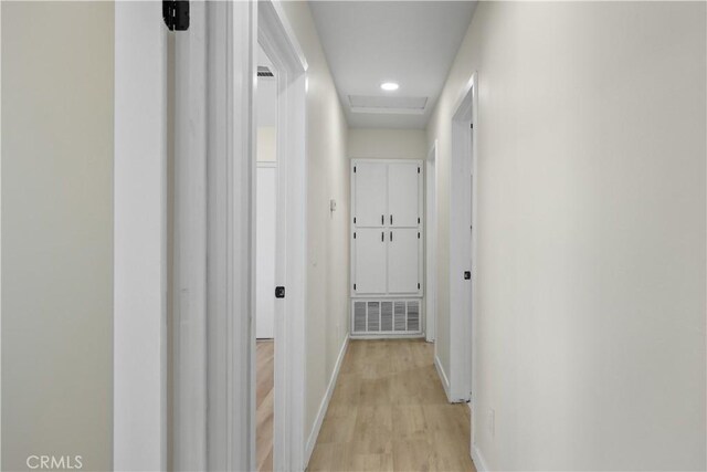 40635 159th St E, Lancaster, CA 93535 - hallway featuring baseboards, recessed lighting, and light wood-type flooring