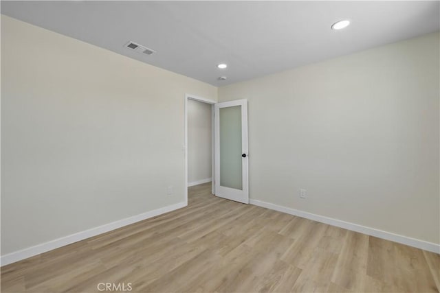 40635 159th St E, Lancaster, CA 93535 - unfurnished room featuring light wood-style floors, baseboards, and recessed lighting