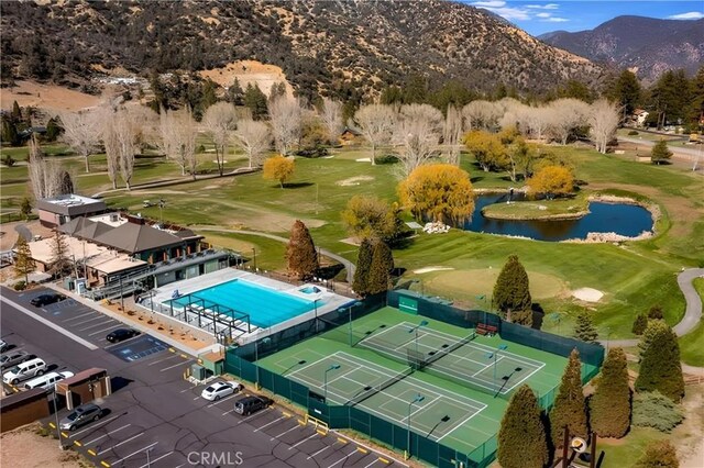 1517 Woodland Dr, Pine Mountain Club, CA 93222 - aerial view of a water and mountain view and a golf club