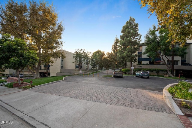 view of road with curbs