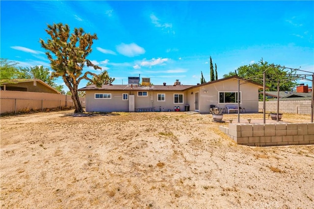 7599 Joshua Ln, Yucca Valley, CA 92284 - back of house featuring fence and stucco siding