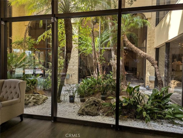 24055 Paseo Del Lago Unit 963, Laguna Woods, CA 92637 - doorway to outside with wood finished floors
