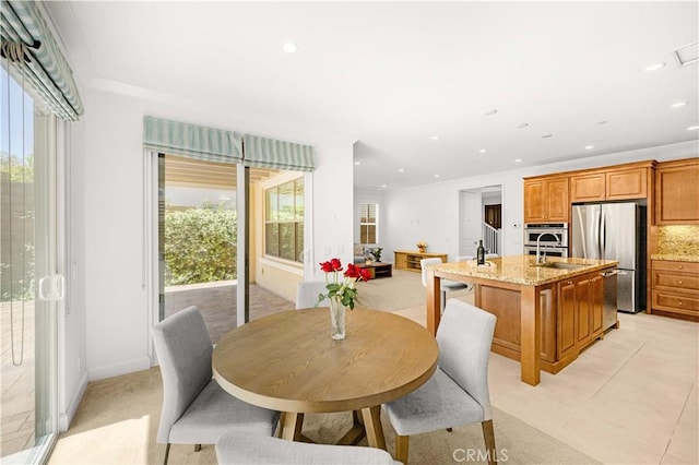 114 Yuba, Irvine, CA 92620 - dining room featuring recessed lighting and baseboards
