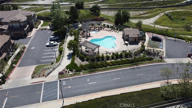 16722 Nicklaus Dr Unit 47, Rancho Cascades, CA 91342 - bird's eye view of a pool