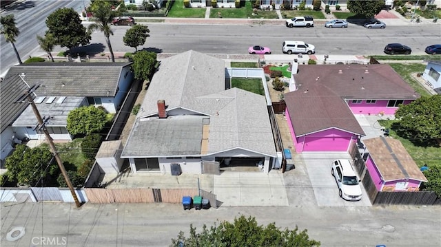 aerial view of residential area