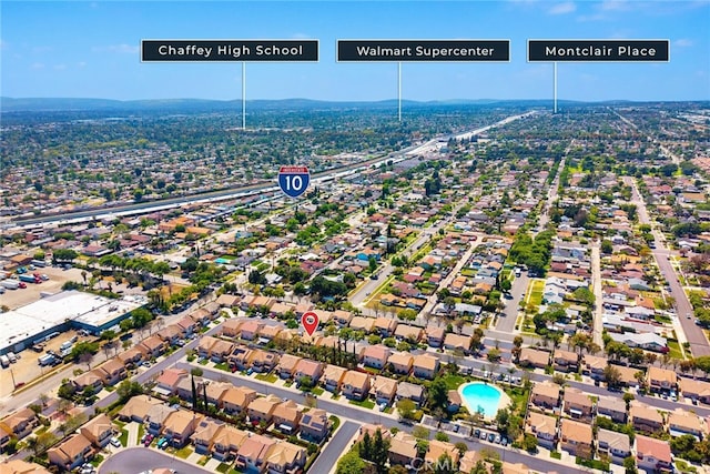 356 Freedom, Upland, CA 91786 - aerial view of property's location with nearby suburban area