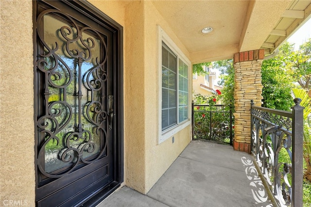356 Freedom, Upland, CA 91786 - doorway to property with stucco siding and covered porch