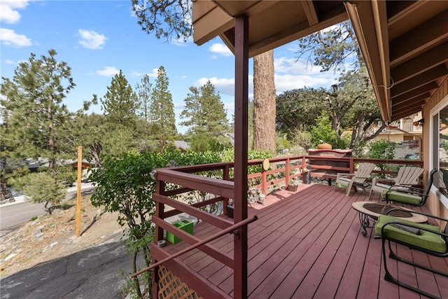 5203 Desert View Dr, Wrightwood, CA 92397 - view of deck