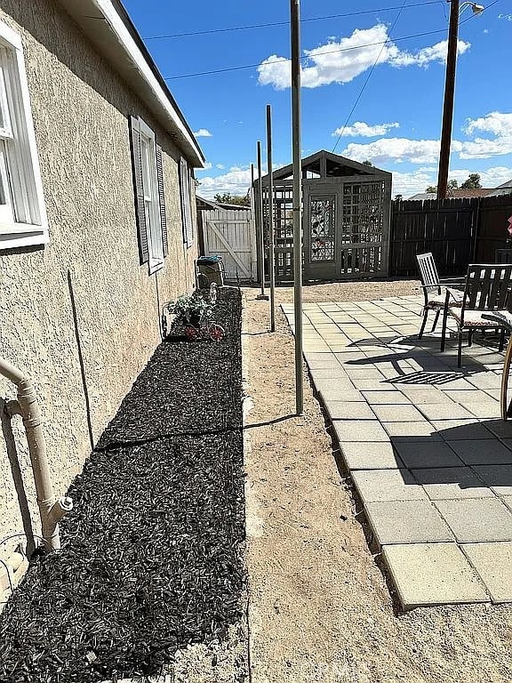 view of patio featuring a fenced backyard