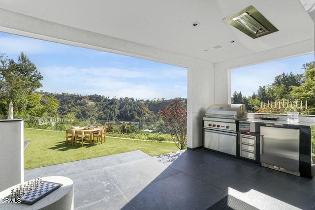 1116 Linda Flora Dr, Los Angeles, CA 90049 - view of patio / terrace with exterior kitchen and grilling area