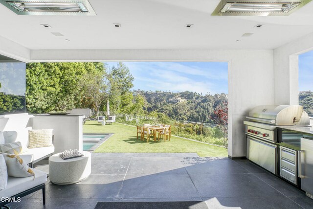 1116 Linda Flora Dr, Los Angeles, CA 90049 - view of patio / terrace featuring area for grilling and outdoor dining space