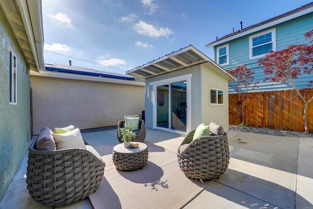 487678 34th St, San Diego, CA 92116 - view of patio / terrace featuring an outdoor structure