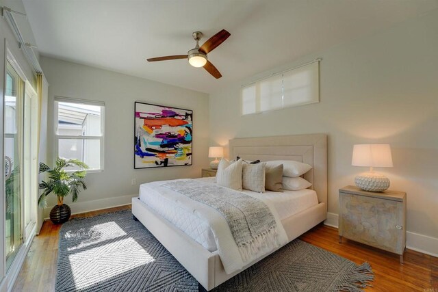 487678 34th St, San Diego, CA 92116 - bedroom featuring wood finished floors and a ceiling fan