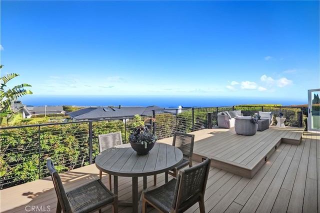 23262 Ellice Cir, Dana Point, CA 92629 - wooden deck with outdoor dining space and outdoor lounge area