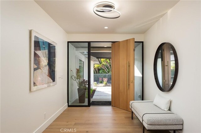 23262 Ellice Cir, Dana Point, CA 92629 - entryway featuring light wood-style floors and recessed lighting