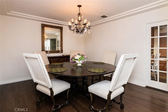 1731 W Kenneth Rd, Glendale, CA 91201 - dining room featuring a chandelier, baseboards, and wood finished floors