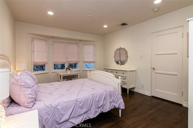 1731 W Kenneth Rd, Glendale, CA 91201 - bedroom with dark wood-style flooring, recessed lighting, and baseboards