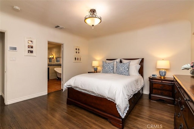 1731 W Kenneth Rd, Glendale, CA 91201 - bedroom with wood finished floors, baseboards, and connected bathroom