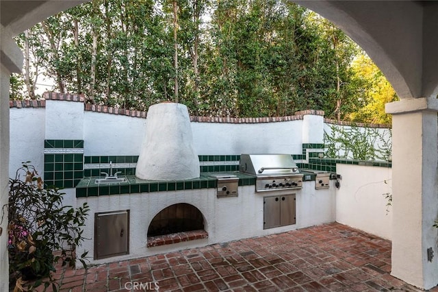1731 W Kenneth Rd, Glendale, CA 91201 - view of patio / terrace with area for grilling, exterior kitchen, and a sink