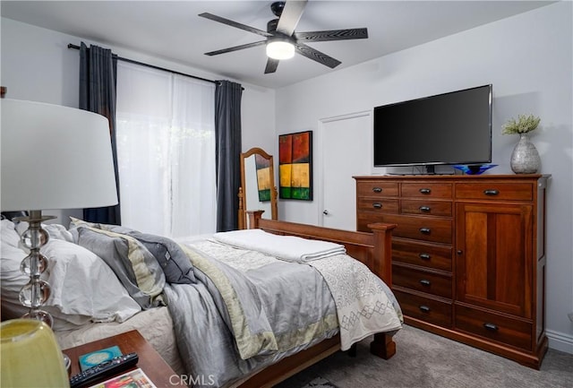 9 Via Dulcinea, Dulcinea, Palm Desert, CA 92260 - carpeted bedroom featuring a ceiling fan