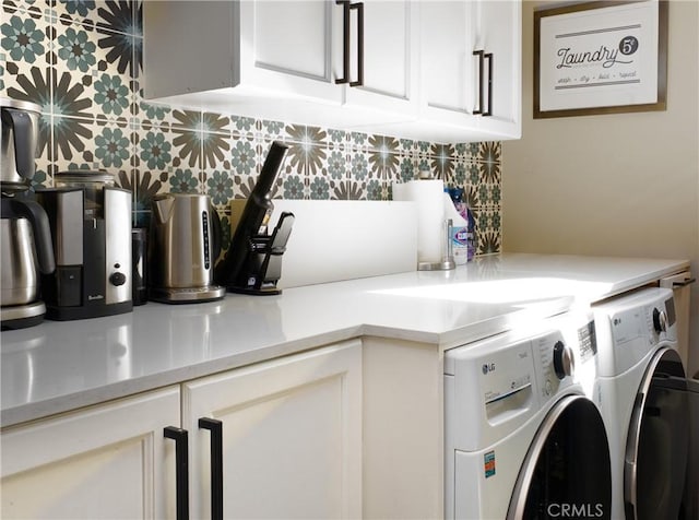 9 Via Dulcinea, Dulcinea, Palm Desert, CA 92260 - laundry room with washer and dryer and cabinet space