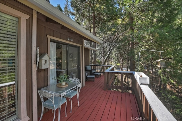1027 Nesthorn Dr, Crestline, CA 92325 - view of wooden deck