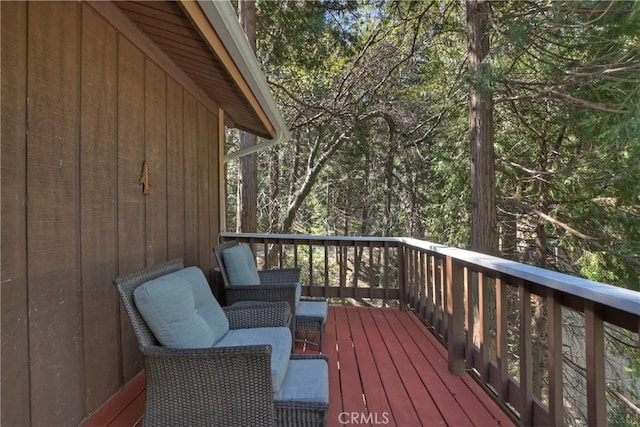 1027 Nesthorn Dr, Crestline, CA 92325 - view of wooden deck