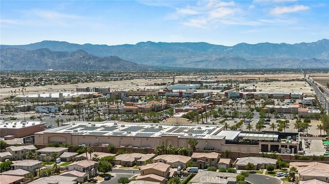 bird's eye view of a mountainous background