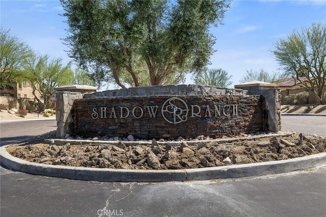view of community sign