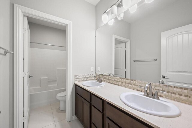 1797 Santa Christina Ave, Chula Vista, CA 91913 - bathroom with double vanity, tile patterned flooring, and shower / bath combination