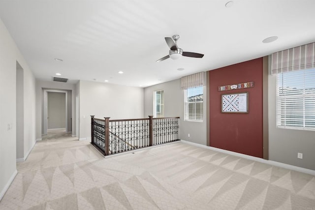1797 Santa Christina Ave, Chula Vista, CA 91913 - empty room featuring light carpet, ceiling fan, and recessed lighting