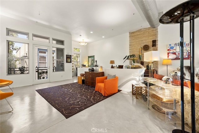 253 N Bush St, Santa Ana, CA 92701 - living area featuring finished concrete flooring