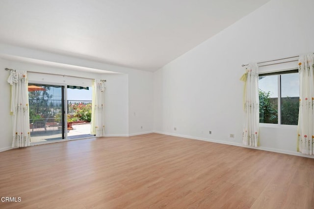 4078 Bending Oak Ct, Moorpark, CA 93021 - unfurnished room with light wood-style flooring and lofted ceiling