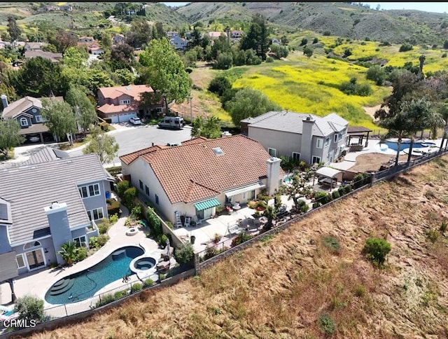 4078 Bending Oak Ct, Moorpark, CA 93021 - drone / aerial view of a pool and mountains