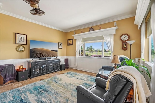 19575 Vermillion Ln, Apple Valley, CA 92308 - living area with wainscoting and ornamental molding