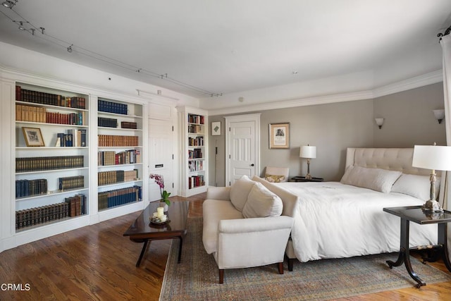 99 S Raymond Ave Unit 409, Pasadena, CA 91105 - bedroom with wood finished floors and track lighting
