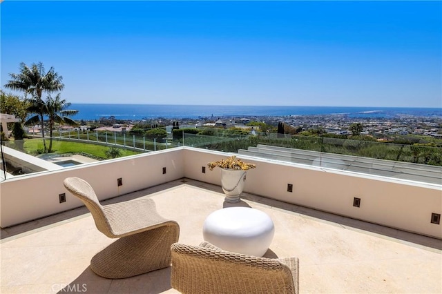 view of patio with a balcony