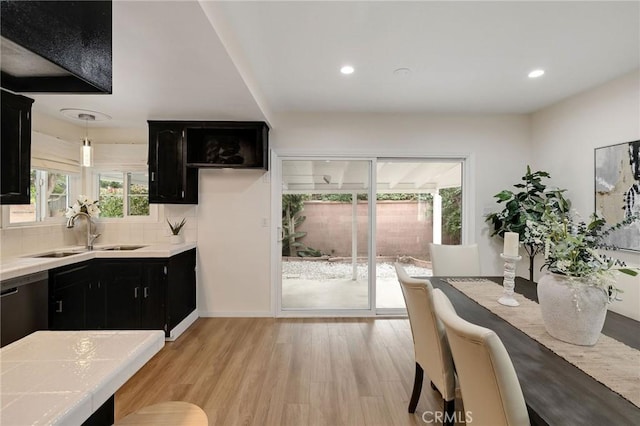 18017 Glenburn Ave, Torrance, CA 90504 - dining space featuring light wood-style floors and recessed lighting