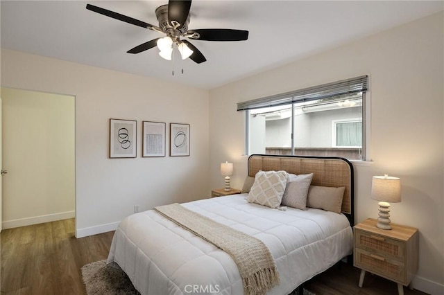 18017 Glenburn Ave, Torrance, CA 90504 - bedroom with wood finished floors, baseboards, and ceiling fan