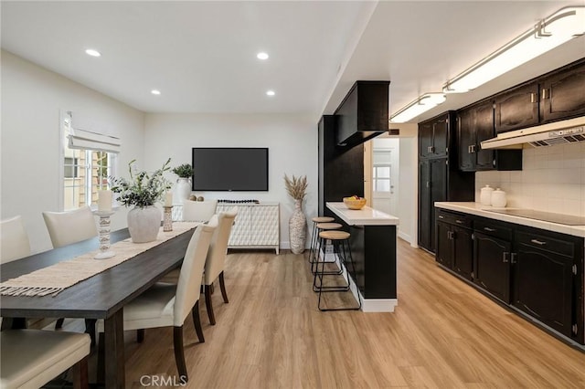 18017 Glenburn Ave, Torrance, CA 90504 - dining room with light wood-style flooring and recessed lighting