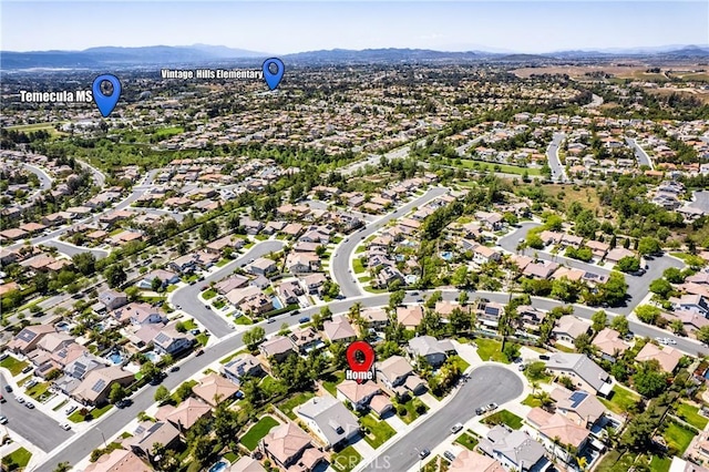 42631 Hussar Ct, Temecula, CA 92592 - bird's eye view of a mountain backdrop