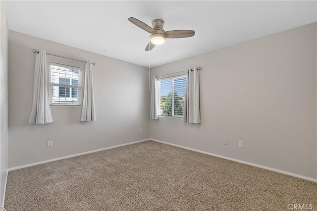 42631 Hussar Ct, Temecula, CA 92592 - carpeted spare room featuring plenty of natural light, ceiling fan, and baseboards