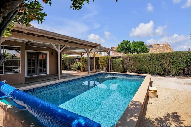 29331 Mawr Ct, Menifee, CA 92586 - view of pool with a patio area and a fenced backyard