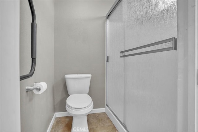29331 Mawr Ct, Menifee, CA 92586 - full bathroom featuring toilet, a stall shower, baseboards, and tile patterned flooring