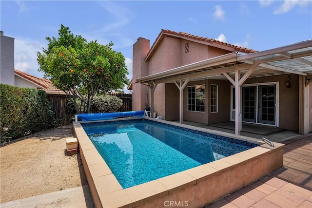 29331 Mawr Ct, Menifee, CA 92586 - view of pool with a fenced backyard and a patio area