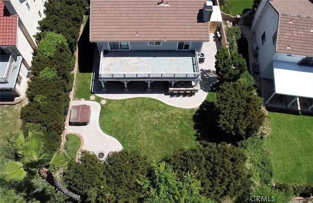 view from above of property